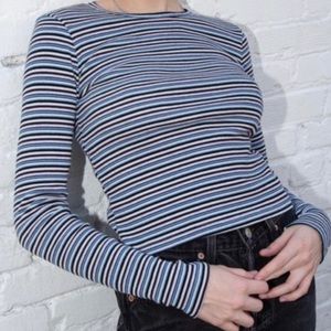 Brandy Melville striped long sleeve cropped
